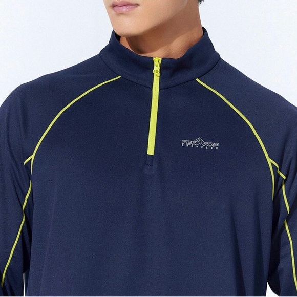 Reebok Navy/yellow quarter zip XL men’s - Picture 3 of 6